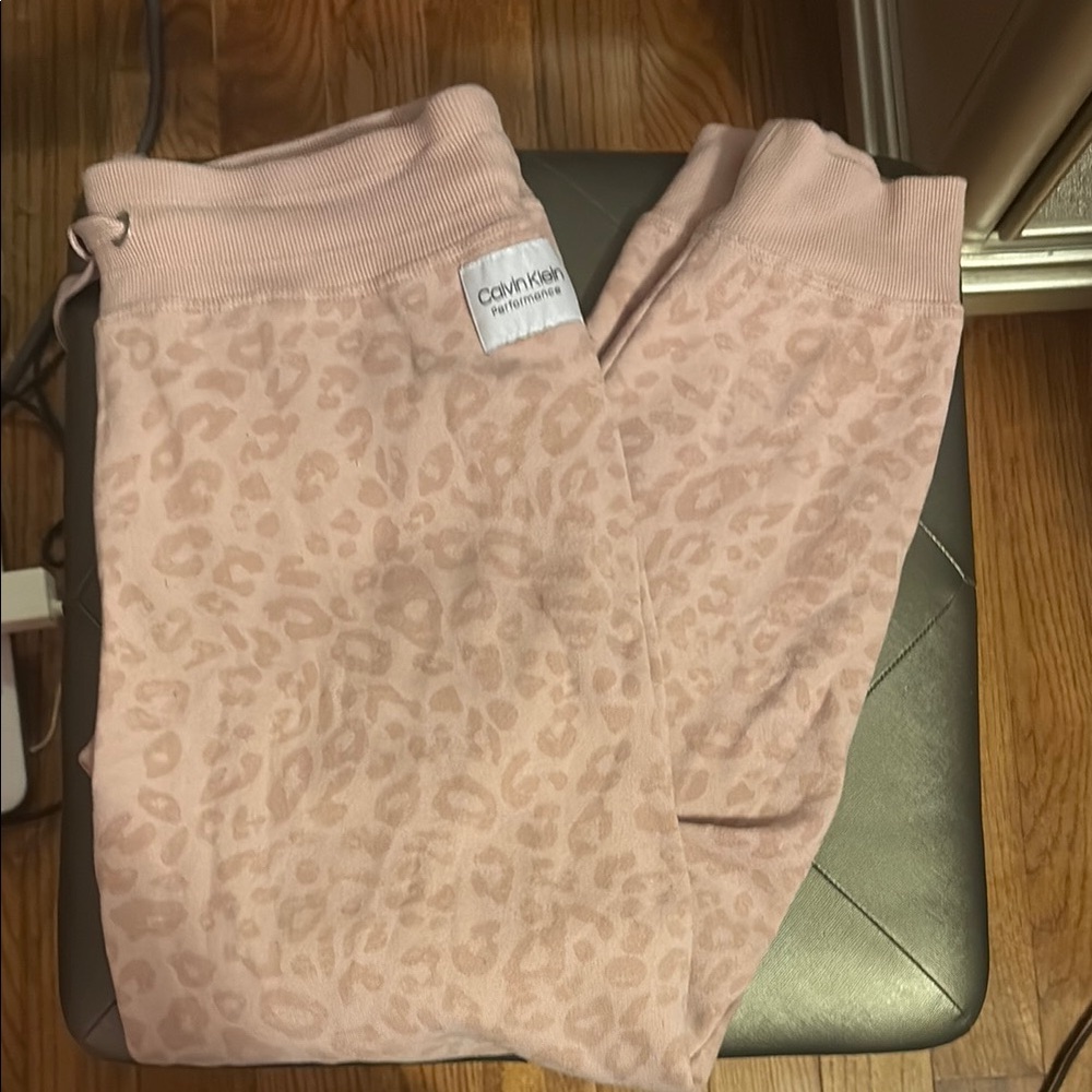 Calvin Klein Blush Leopard Print Joggers